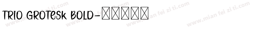 Trio Grotesk Bold字体转换